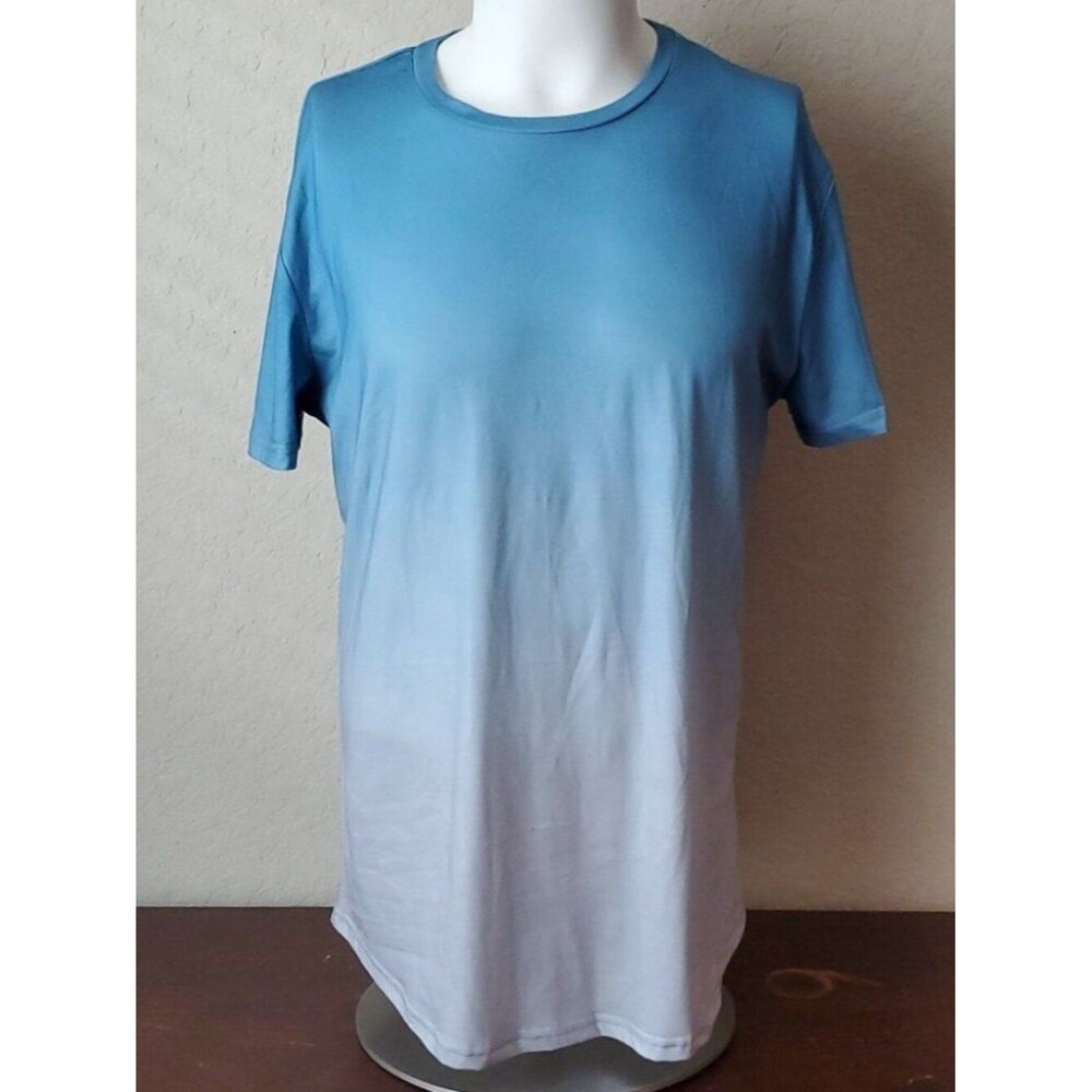 RRHSS Men's Muscle Gym T-Shirt - Light Blue Ombre (Size XL)